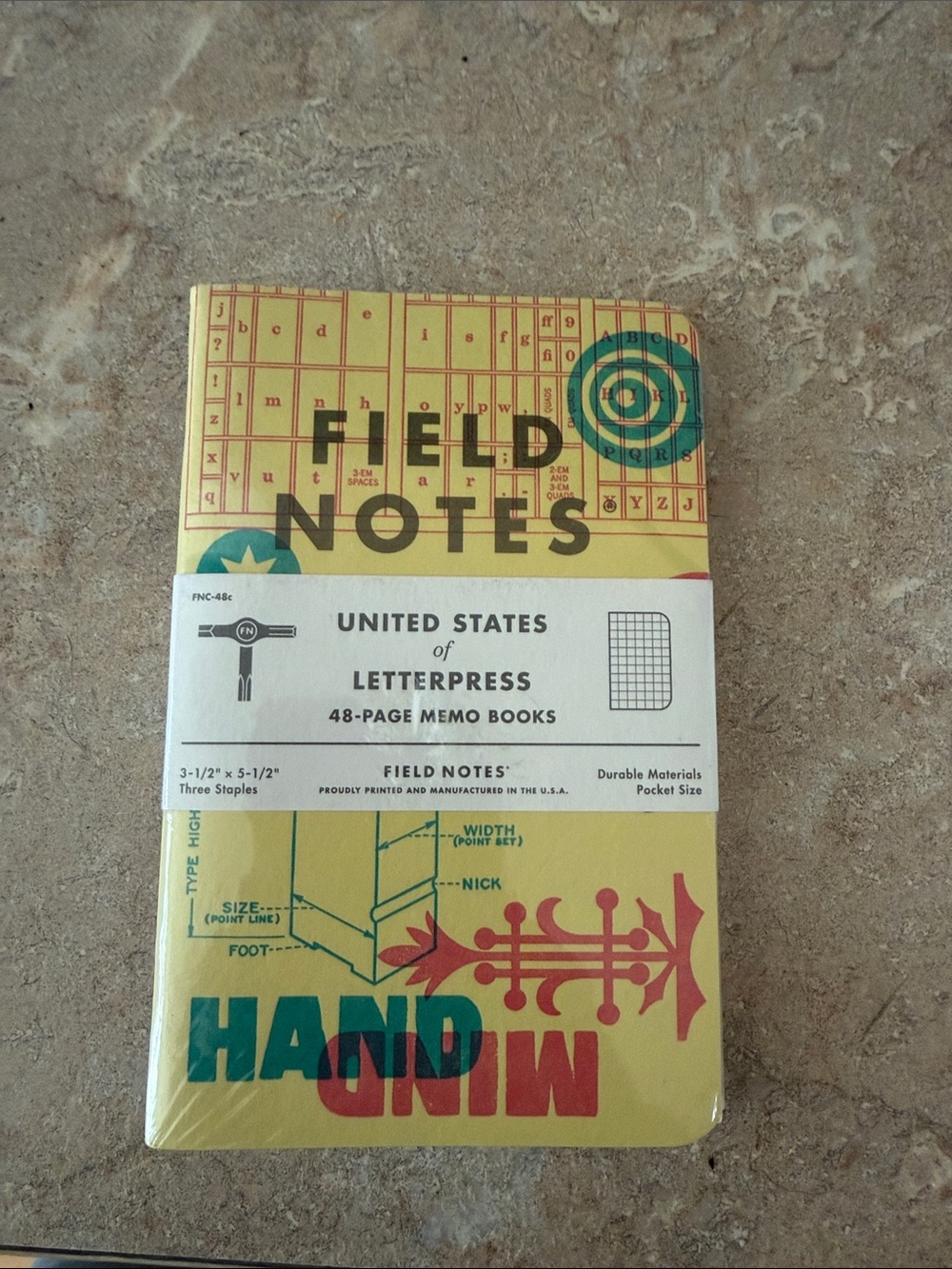 Field Notes United States of Letterpress Memo Books NIP made in USA
